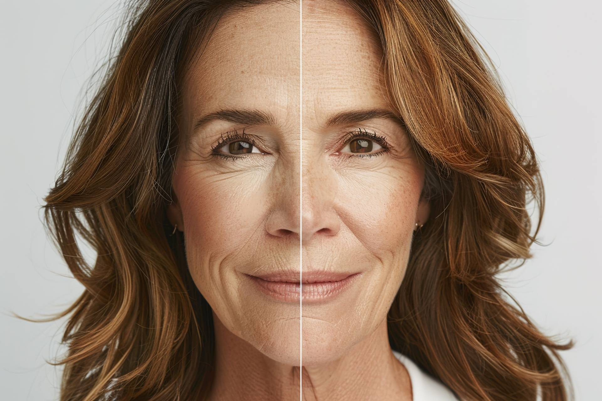 Rejuvenescimento facial — antes e depois